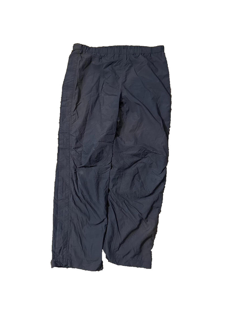 Vintage LL Bean Pants Men Large L Black Nylon Side Full Zip Windbreaker Outdoors